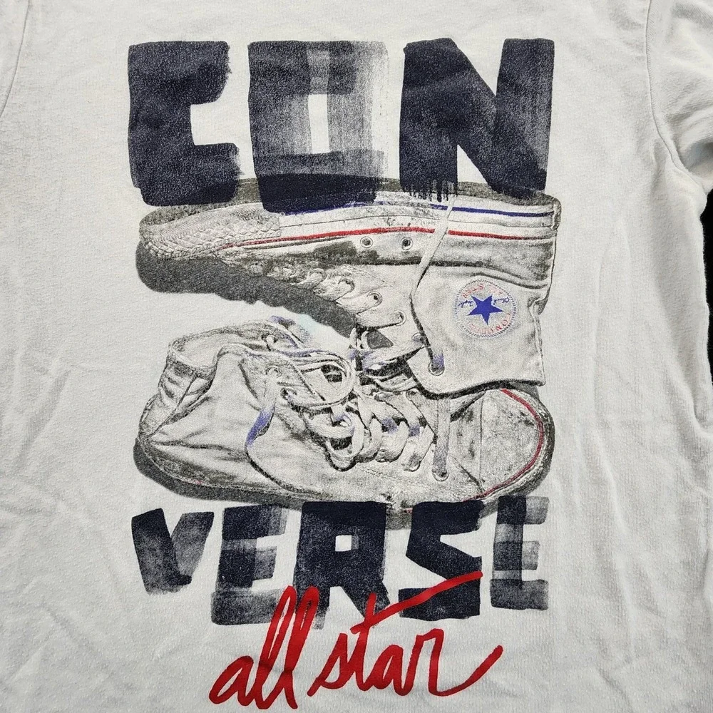 Converse All Star White Short Sleeve Cotton T-Shirt Youth M